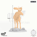 Aurora Elk Knight tabletop miniature (Stand / wild) - 68 mm tall, 49 mm base - Rescale Miniatures 3D print by Qumi