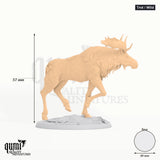 Aurora Elk Knight tabletop miniature (Trot / wild) - 57 mm tall, 49 mm base - Rescale Miniatures 3D print by Qumi