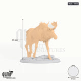 Aurora Elk Knight tabletop miniature (Walk / wild) - 48 mm tall, 49 mm base - Rescale Miniatures 3D print by Qumi