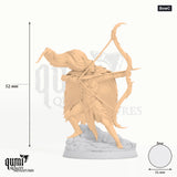 Aurora Sentinel tabletop miniature (Bow C) - 52 mm tall, 31 mm base, 1+1 part assembly - Rescale Miniatures 3D print by Qumi