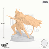 Aurora Sentinel tabletop miniature (Sword B) - 38 mm tall, 31 mm base - Rescale Miniatures 3D print by Qumi
