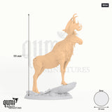 Aurora White Stag Queen tabletop miniature (wild) - 99 mm tall, 59 mm base - Rescale Miniatures 3D print by Qumi