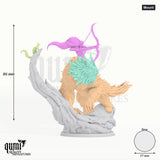 Owlbear tabletop miniature (mounted) - 86 mm tall, 57 mm base, 4+1 part assembly - Rescale Miniatures 3D print by Qumi