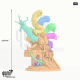False Hydra tabletop miniature (100) - 166 mm tall, 12 part assembly - Rescale Miniatures 3D print by Qumi