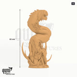 False Hydra tabletop miniature (32) - 88 mm tall, 1 part assembly - Rescale Miniatures 3D print by Qumi