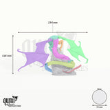 Adult Ghost Dragon tabletop miniature - 118 mm tall, 234 mm wingspan, 78 mm base - Rescale Miniatures 3D print by Qumi