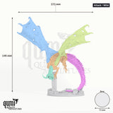 Red Dracolich tabletop miniature (Attack / wild) - 146 mm tall, 151 mm wingspan - Rescale Miniatures 3D print by Qumi
