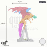 Red Dracolich tabletop miniature (Stand / wild) - 153 mm tall, 151 mm wingspan - Rescale Miniatures 3D print by Qumi