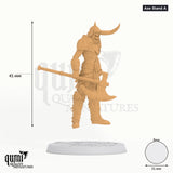 Revenant Warriors tabletop miniature (Axe Stand A) - 41 mm tall, 31 mm base - Rescale Miniatures 3D print by Qumi