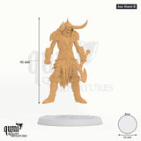 Revenant Warriors tabletop miniature (Axe Stand B) - 41 mm tall, 31 mm base - Rescale Miniatures 3D print by Qumi