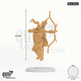 Revenant Warriors tabletop miniature (Bow Attack) - 52 mm tall, 31 mm base - Rescale Miniatures 3D print by Qumi