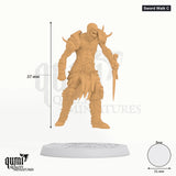 Revenant Warriors tabletop miniature (Sword Walk C) - 37 mm tall, 31 mm base - Rescale Miniatures 3D print by Qumi