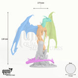 Adult Emerald Dragon tabletop miniature - 140 mm tall, 173 mm wingspan, 73 mm base - Rescale Miniatures 3D print by Qumi