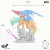 Adult Fang Dragon tabletop miniature (Armor) - 115 mm tall, 121 mm wingspan, 73 mm base - Rescale Miniatures 3D print by Qumi