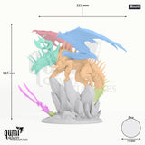 Adult Fang Dragon tabletop miniature (Mount) - 115 mm tall, 121 mm wingspan, 73 mm base - Rescale Miniatures 3D print by Qumi