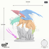 Adult Fang Dragon tabletop miniature (Wild) - 115 mm tall, 121 mm wingspan, 73 mm base - Rescale Miniatures 3D print by Qumi