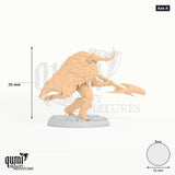 Doom Ravagers tabletop miniature (Axe A) - 36 mm tall, 31 mm base, 1+1 part assembly - Rescale Miniatures 3D print by Qumi