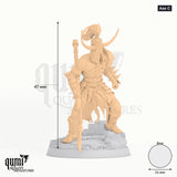 Doom Ravagers tabletop miniature (Axe C) - 47 mm tall, 31 mm base, 1+1 part assembly - Rescale Miniatures 3D print by Qumi