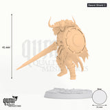 Doom Ravagers tabletop miniature (Sword & Shield C) - 41 mm tall, 31 mm base - Rescale Miniatures 3D print by Qumi