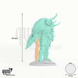 Dread Titan tabletop miniature - 86 mm tall, 49 mm base, 2+1 part assembly - Rescale Miniatures 3D print by Qumi