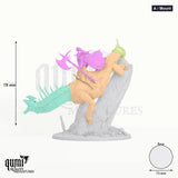 Iron Scale Ravagers tabletop miniature (A / mounted) - 78 mm tall, 73 mm base - Rescale Miniatures 3D print by Qumi