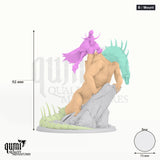 Iron Scale Ravagers tabletop miniature (B / mounted) - 92 mm tall, 73 mm base - Rescale Miniatures 3D print by Qumi