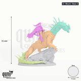 Iron Scale Ravagers tabletop miniature (D (Base 2) / mounted) - 91 mm tall, 73 mm base - Rescale Miniatures 3D print by Qumi