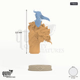 Riteris Spiderbrood Miniature Bust 110mm - colour-coded parts render, 116 mm tall, 2 body parts, 65 mm round base