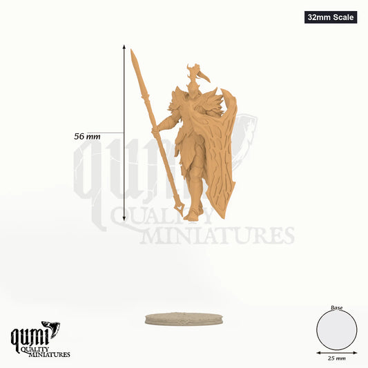 Riteris Spiderbrood with Spiders 32mm Scale - colour-coded parts render, 56 mm tall, 1 body part, 25 mm round base