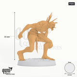 Ghoul Savage Tabletop-Miniatur (Angry) - 30 mm hoch, 24 mm Base, 1 Körperteil + 1 Base - Rescale Miniatures 3D-Druck von Qumi
