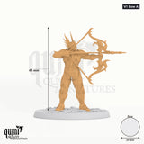 Exotic Warrior Sentinel Aetherium tabletop miniature (V1 Bow A) - 43 mm tall - Rescale Miniatures 3D print by Qumi