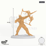 Exotic Warrior Sentinel Aetherium tabletop miniature (V2 Bow B) - 44 mm tall - Rescale Miniatures 3D print by Qumi