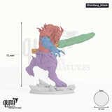 Shardfang tabletop miniature (V1 Attack) - 71 mm tall, 49 mm base, 5+1 part assembly - Rescale Miniatures 3D print by Qumi