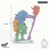 Shardfang tabletop miniature (V3 Stand) - 80 mm tall, 49 mm base, 5+1 part assembly - Rescale Miniatures 3D print by Qumi