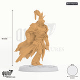 Humanoid Fighter Silent Sentinel tabletop miniature (Bow Stance) - 44 mm tall - Rescale Miniatures 3D print by Qumi