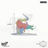 Sludgeborn tabletop miniature (V1 descent) - 194 mm tall, 275x206 mm base - Rescale Miniatures 3D print by Qumi