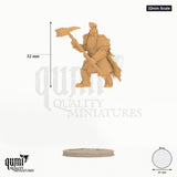 Stormkeeper Torbjorn 32mm Scale - colour-coded parts render, 32 mm tall, 1 body part, 25 mm round base