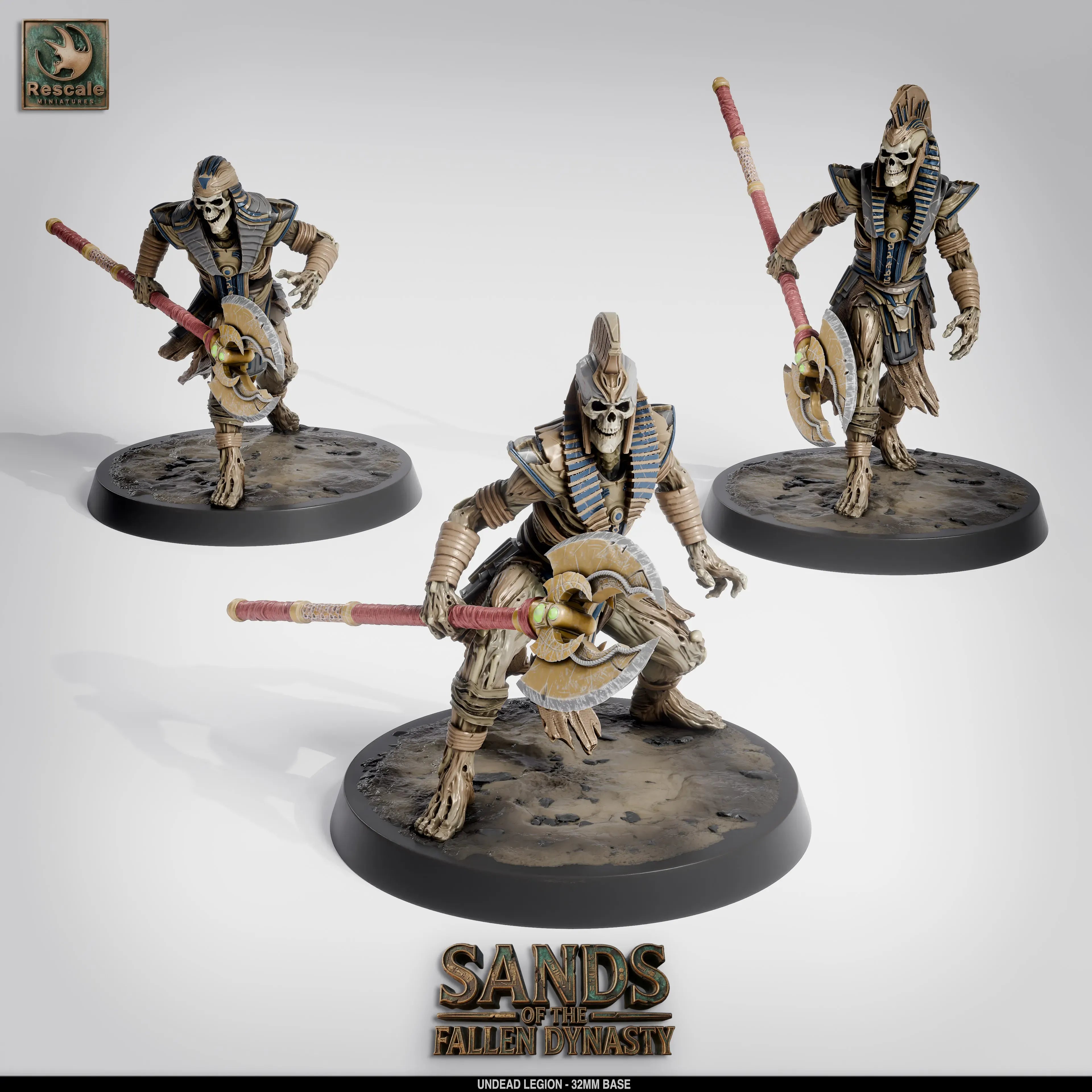 Undead Legion rescale miniatures by Quality Miniatures, featuring tabletop monsters and Halberdiers for RPG and wargaming scenarios.