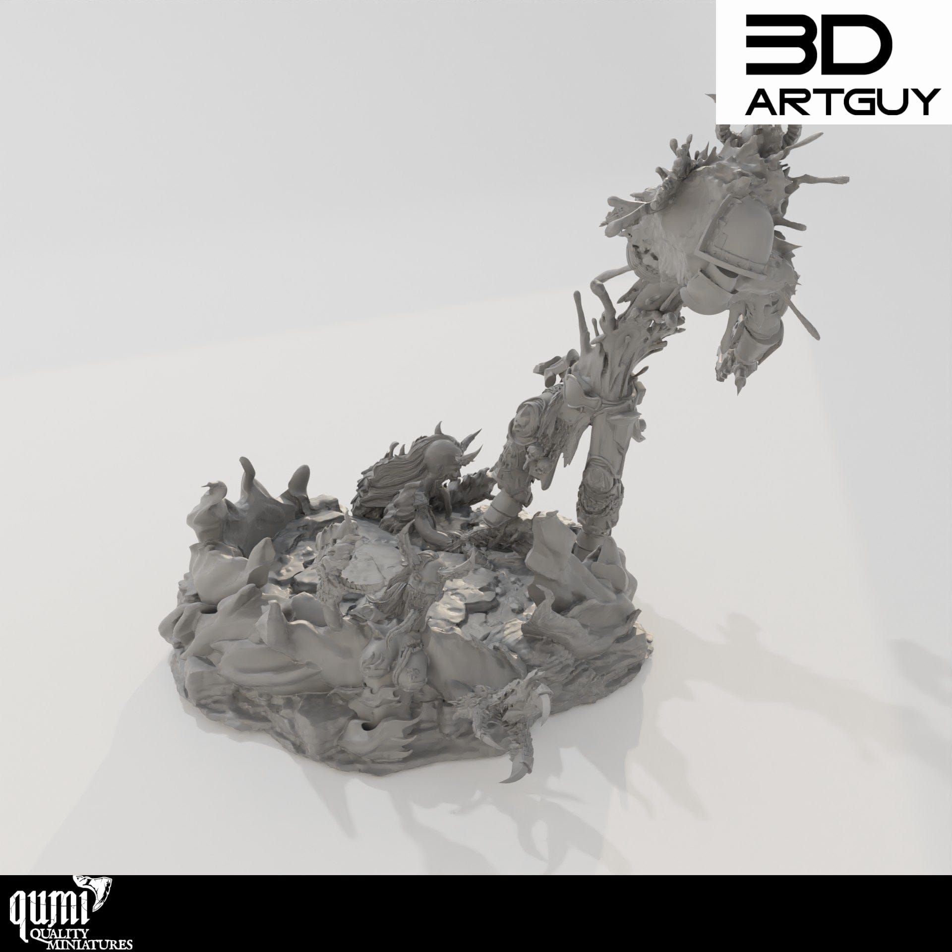 Tabletop RPG Miniature Diorama Knight Of Purity - Qumi 32mm - 40mm head to toe / Only Base Quality Miniatures - Qumi Wargaming Mini Model Figure