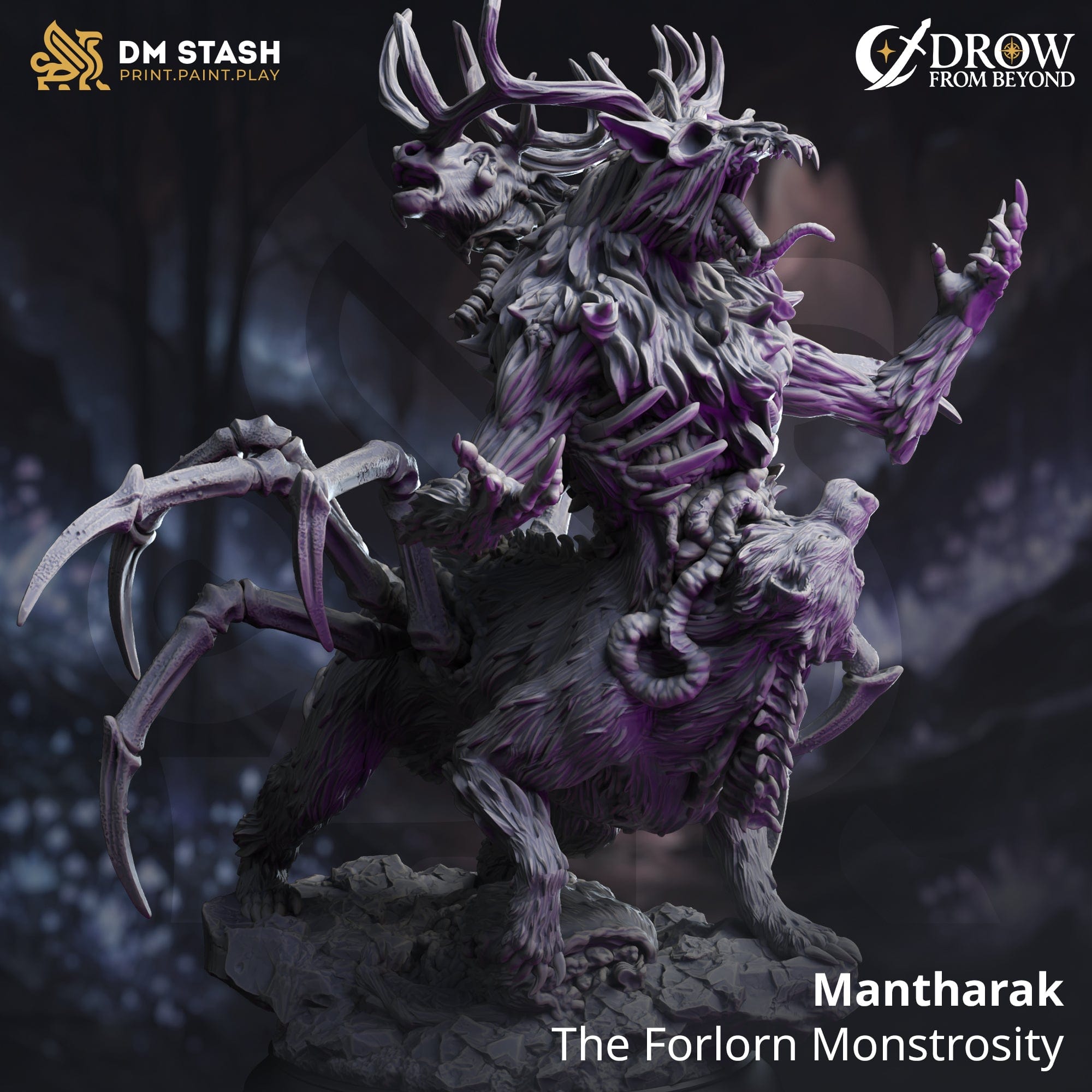 Fantasy Monster Mantharak - The Forlorn Monstrosity 32mm DM Stash - Quality Miniatures - Qumi