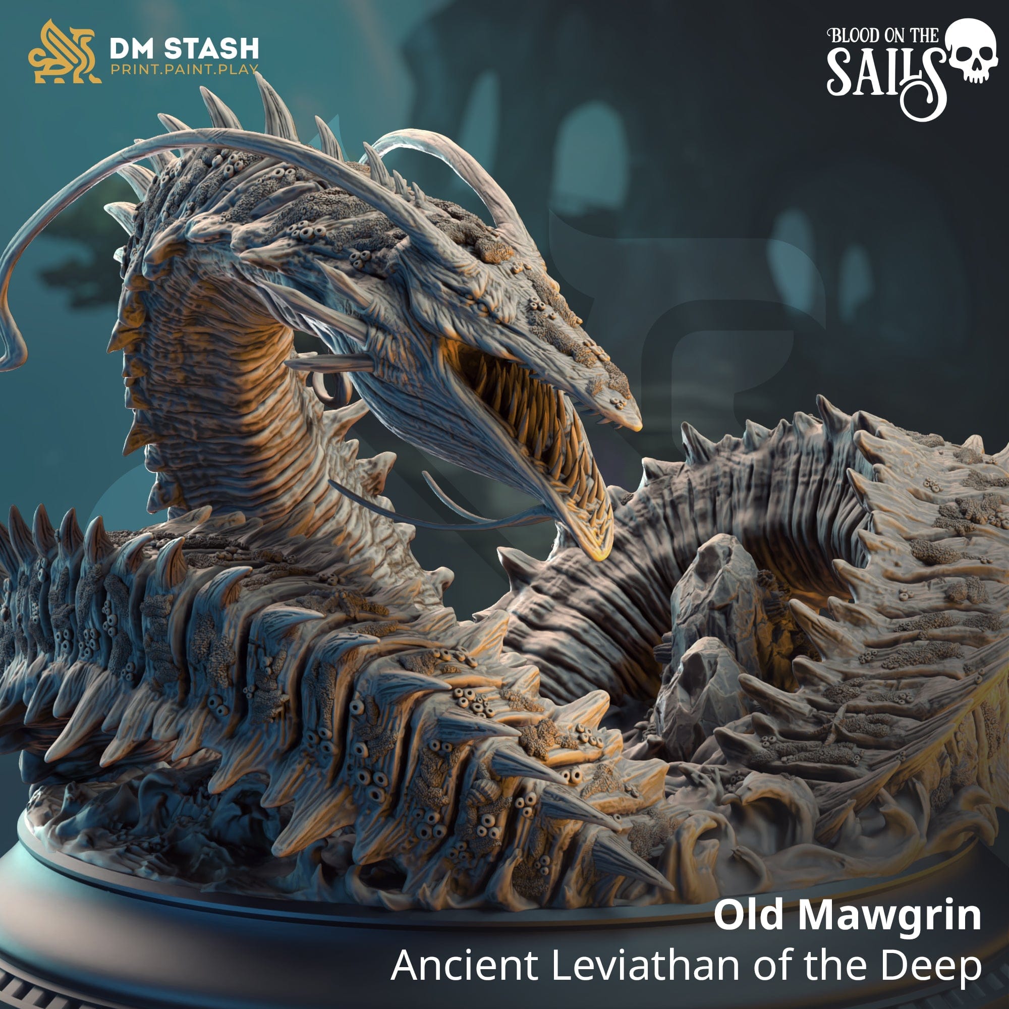 Fantasy Sea Monster Old Mawgrin 32mm DM Stash - Quality Miniatures - Qumi