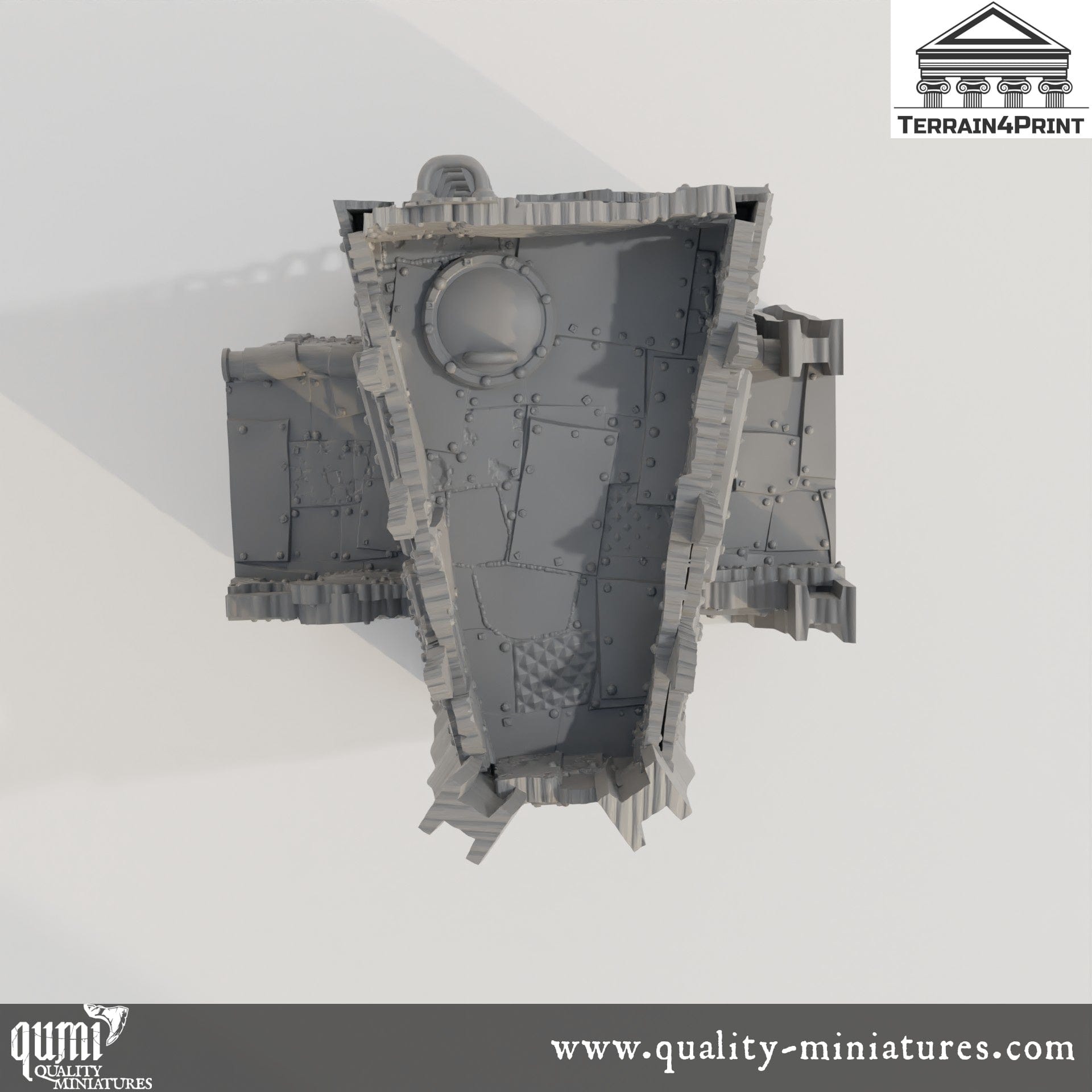 Baricade Tower Base - Rivet City - Resin Print - Tabletop RPG Terrain - Terrain4Print - Qumi 32mm scale Quality Miniatures - Qumi Wargaming Mini Model Figure
