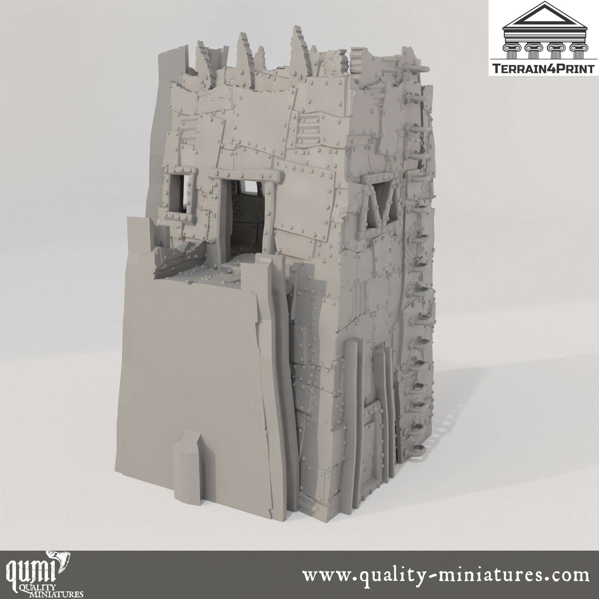 Baricade Tower Base - Rivet City - Resin Print - Tabletop RPG Terrain - Terrain4Print - Qumi 32mm scale Quality Miniatures - Qumi Wargaming Mini Model Figure