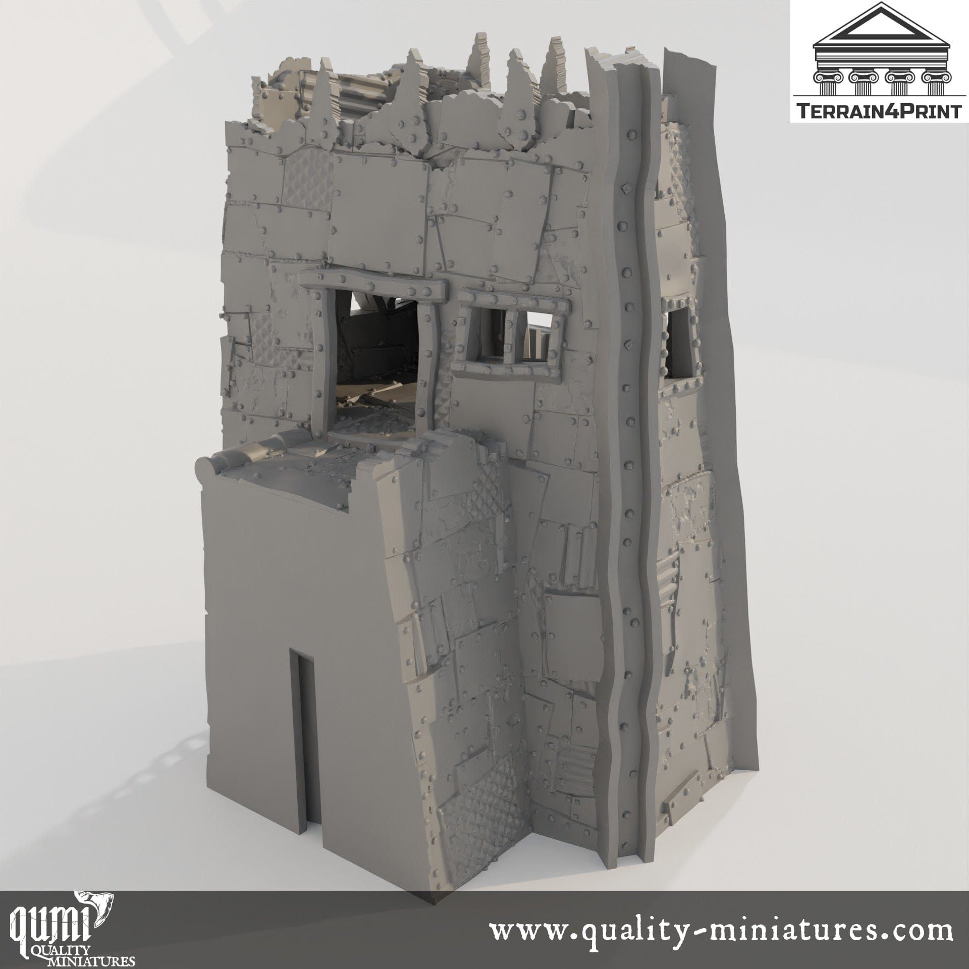 Baricade Tower Base - Rivet City - Resin Print - Tabletop RPG Terrain - Terrain4Print - Qumi 32mm scale Quality Miniatures - Qumi Wargaming Mini Model Figure