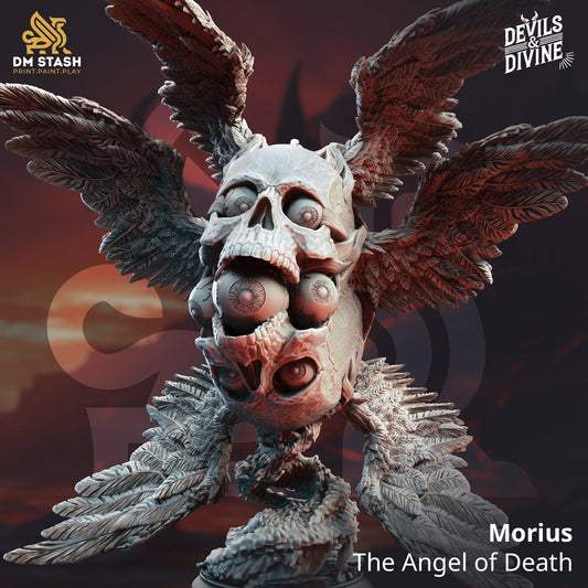 Tabletop RPG Miniature Morius - The Angel of Death - 32mm Qumi - DM Stash 32mm Scale Quality Miniatures - Qumi Wargaming Mini Model Figure