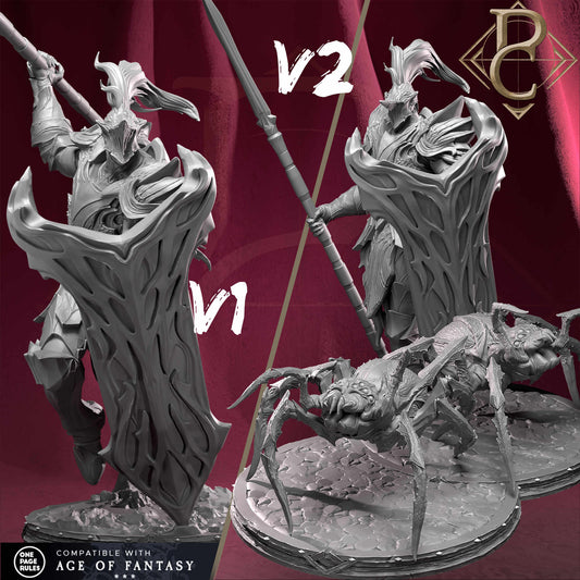 Tabletop Knight Riteris Spiderbrood with Spiders Parasite Collectibles - Quality Miniatures - Qumi