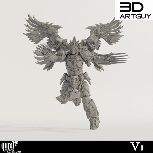 Tabletop RPG Miniature Bird Ninja - Qumi - 3D ArtGuy 32mm scale / V1 Quality Miniatures - Qumi Wargaming Mini Model Figure