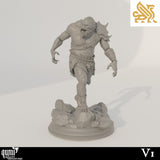 Single Trogg Cannibal miniature viewed from the front, showing detailed monster textures