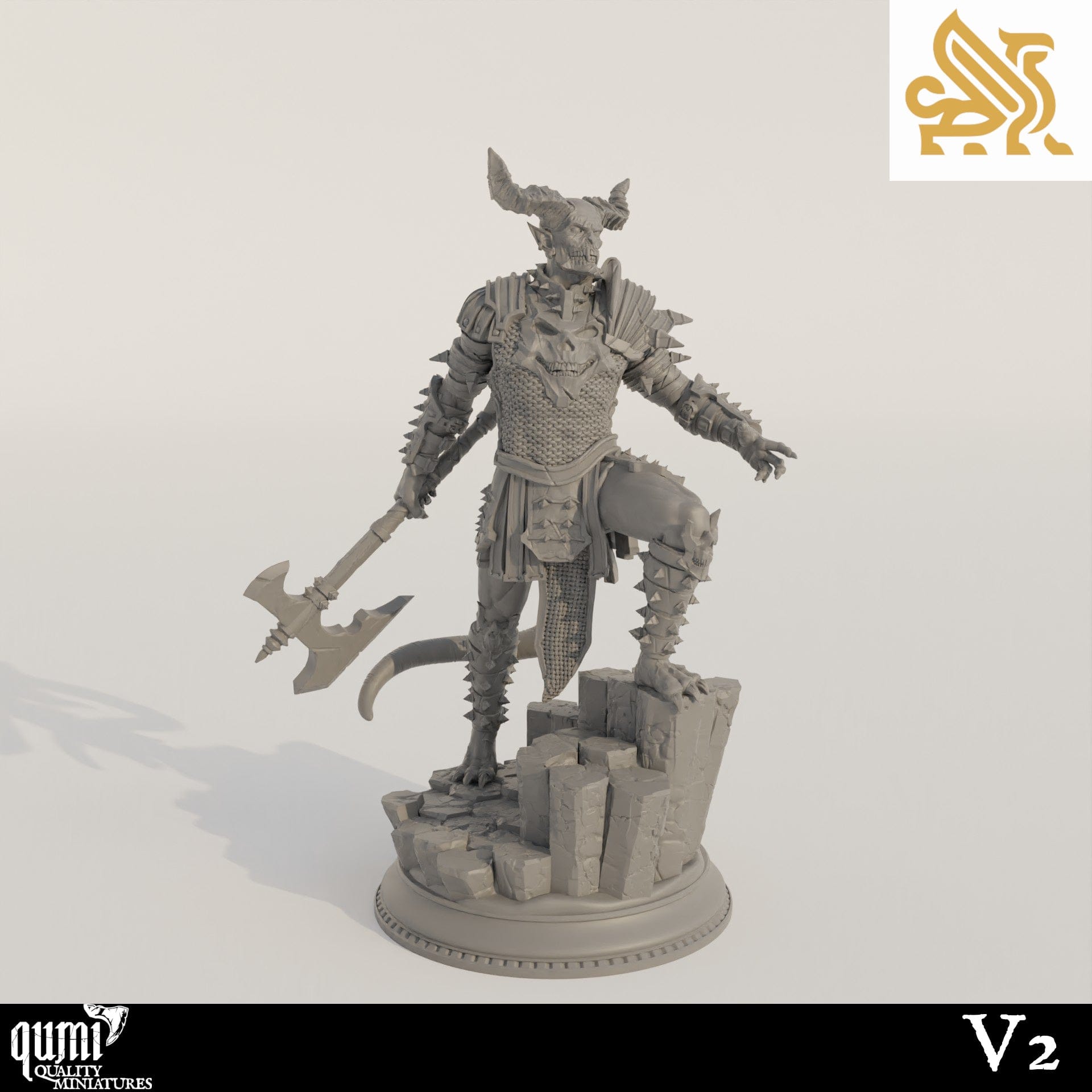 Tabletop RPG Miniature Demons of the Abyss - 32mm 75mm Qumi - DM Stash 32mm Scale / V2 Quality Miniatures - Qumi Wargaming Mini Model Figure