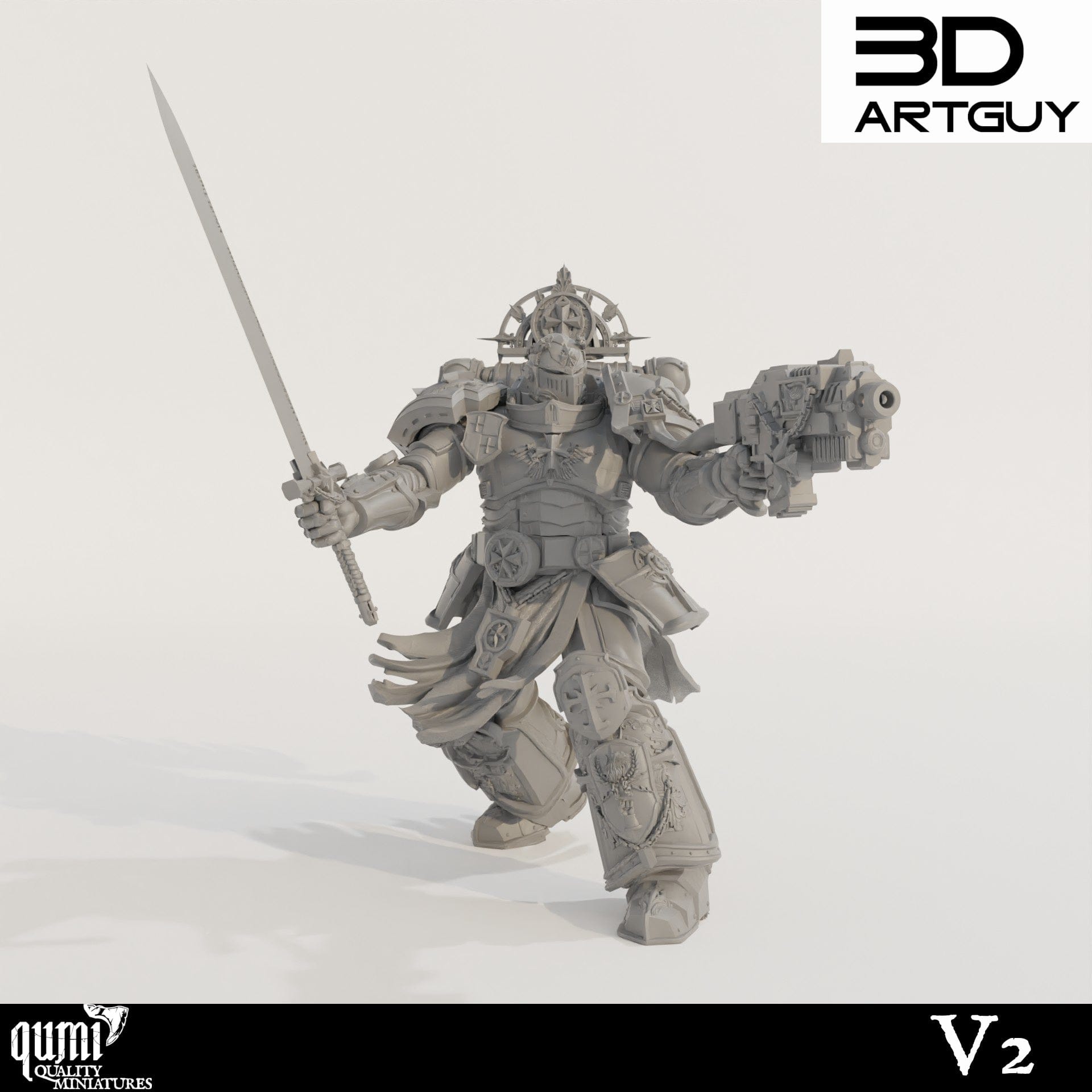 Tabletop RPG Miniature Goat - Qumi - 3D ArtGuy 32mm scale / V2 Quality Miniatures - Qumi Wargaming Mini Model Figure